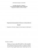 Importancia del pensamiento de Sócrates en el desarrollo de la filosofía”