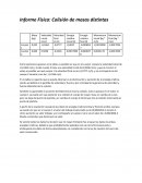 Informe Física: Colisión de masas distintas