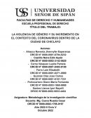 LA VIOLENCIA DE GÉNERO Y SU INCREMENTO EN EL CONTEXTO DEL CORONAVIRUS DENTRO DE LA CIUDAD DE CHICLAYO