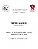 REPORTE DE INVESTIGACION SOBRE EL TEMA ARQUITECTURA DE LA FRASE