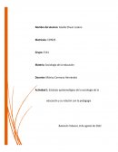 Estatuto epistemológico de la sociología de educacación y su relación de pedagogía