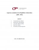 Aspectos económicos de la República Aristocrática (1895 –1919)