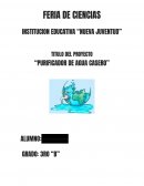 PROYECTO “PURIFICADOR DE AGUA CASERO”