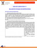 BALANCES DE MASA EN BIOPROCESOS