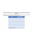 PLAN DE ATENCIÓN PARA EL REFORZAMIENTO DE APRENDIZAJES PRIMARIA 2022-2023
