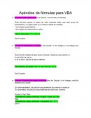 Apéndice de fórmulas para VBA