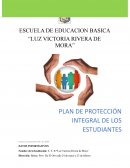 PLAN DE PROTECCIÓN INTEGRAL DE LOS ESTUDIANTES 2019 - 2020