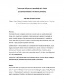 Factores que influyen en el aprendizaje de la historia