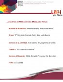 Informe del programa de ventas Unidad: 2 “El programa de ventas”