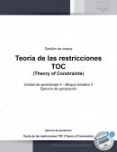 Teoría de las restricciones TOC (Theory of Constraints)