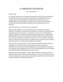 EL ORIGEN DE LAS ESPECIES Charles Darwin