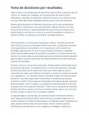 Liderzgo. Toma de decisiones por resultados