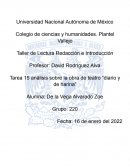 Tarea 15 análisis sobre la obra de teatro “diario y de harina”
