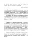 EL CONTROL FISCAL REFERENCIAS EN LA LEY ORGANICA DE CONTRALORIA GENERAL