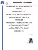 PROYECTO 1: FOLLETO INFORMATIVO DE EVALUACION CURRICULAR