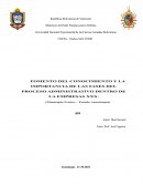 Tesis Fomentar el conocimiento acerca las fases del proceso administrativo