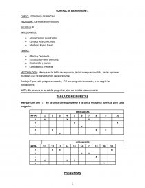 ECONOMÍA GERENCIAL. CONTROL DE EJERCICIOS. Página 1