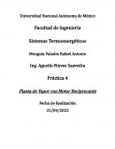 Planta de Vapor con Motor Reciprocante