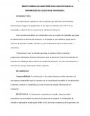 ENSAYO SOBRE LAS CARACTERÍSTICAS CUALITATIVAS DE LA INFORMACIÓN DE LOS ESTADOS FINANCIEROS