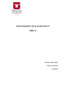 Administración de la producción II Taller 2