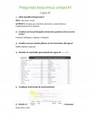 Preguntas bioquímica unidad #1
