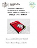 Ensayo Crear o Morir de Andrés Oppenheimer