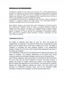 BATALLA DE CARABOBO / CARABOBO'S BATTLE