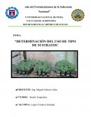 DETERMINACIÓN DEL USO DE TIPO DE SUSTRATOS