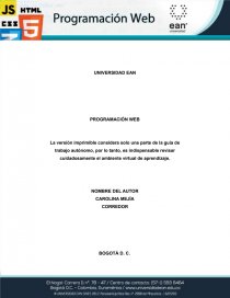 Guía Programación web. Página 1