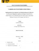 Implementación de herramientas Lean Manufacturing para la Mejora de Los Procesos de Maquinaria Agrícola en la Empresa Arato Perú S.A