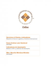 Indicadores de desempeño. Módulo 2: KPI´s y métricas de desempeño. Página 1
