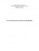 Ley del ejercicio para las personas con discapacidad