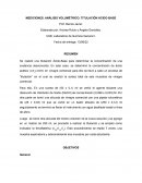 Mediciones. Análisis volumétrico: Titulación ácido-base