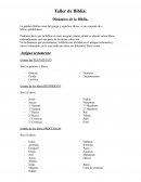 Taller de Biblia. Dinámica de la Biblia