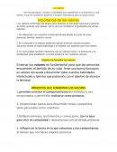 Importancia de los valores