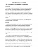 Calidad productividad y competitividad