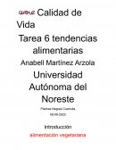 Calidad de Vida . Tarea 6 tendencias alimentarias