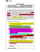 POLITICA DE SISTEMA INTEGRADO DE GESTIÓN