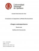 Plan de tesis: Tangos contemporáneos