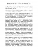 RESUMEN LA TEORÍA CELULAR