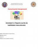 Reporte escrito de habilidades interculturales