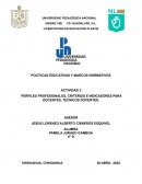 Perfiles profesionales, criterios e indicadores para docentes, técnicos docentes