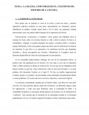 LA IGLESIA, COMUNIDAD DE FE. CUESTIONES DE HISTORIA DE LA IGLESIA