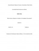 Taller de lectura, Redacción e Iniciación a la Investigación Documental lll