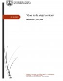 Microbuses Luna Llena Proyecto: “Que no te deje la micro”