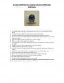 MANTENIMIENTO DEL CABEZAL DE UNA IMPRESORA MATRICIAL