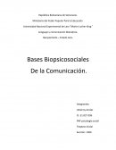 Bases Biopsicosociales de la comunicación