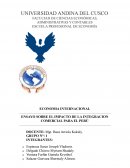 IMPACTO DE LA INTEGRACION COMERCIAL PARA EL PERÚ