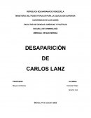 DESAPARICIÓN DE CARLOS LANZ
