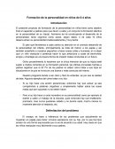 Formacion de la personalidad en niños de 0-4 años